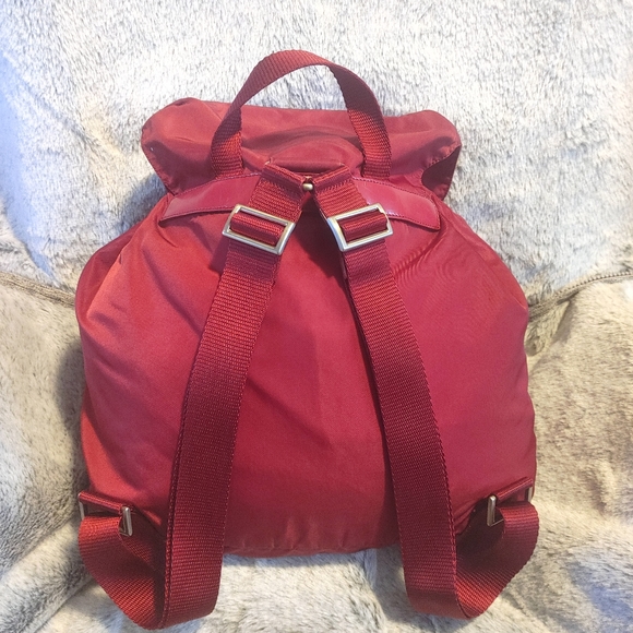 Red Vela Nylon Prada Backpack - Picture 2 of 7